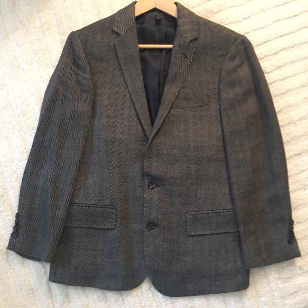 J Crew Ludlow dark gray herringbone blazer jacket